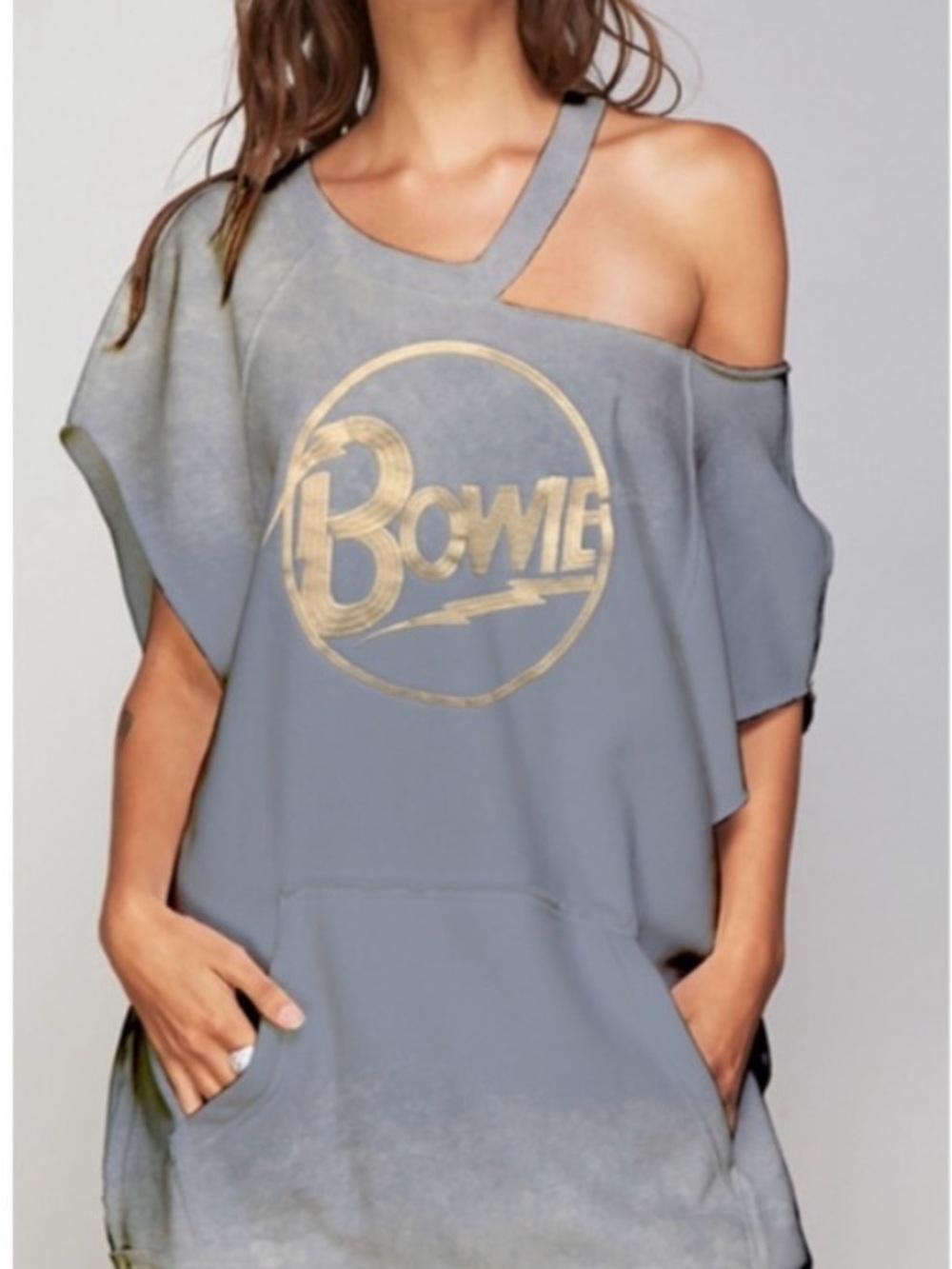 •TRUNK LTD• Thrashed David Bowie Sweatshirt Tunic, Size M